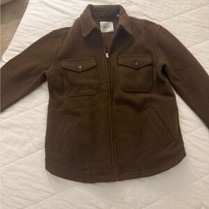 Aritzia Brown Wool Shirt Jacket